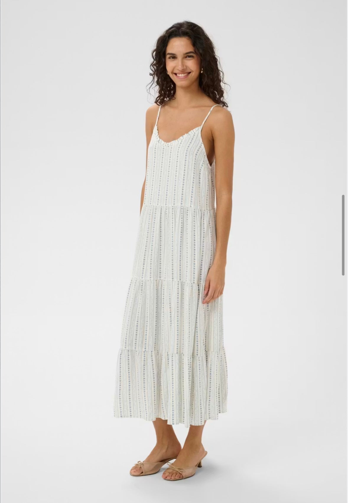 Saint Tropez EdaSZ Maxi Strap Dress Ice Vallarta Flower