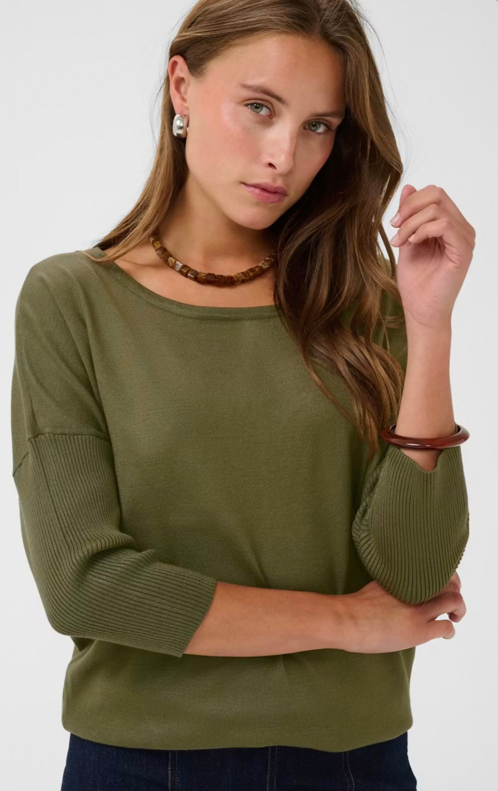 Saint Tropez MilaSZ R-Neck Pullover Four Leaf Clover