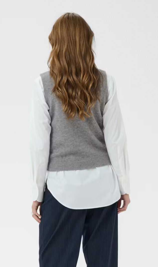 Saint Tropez TheresaSZ Vest Mist Grey Melange