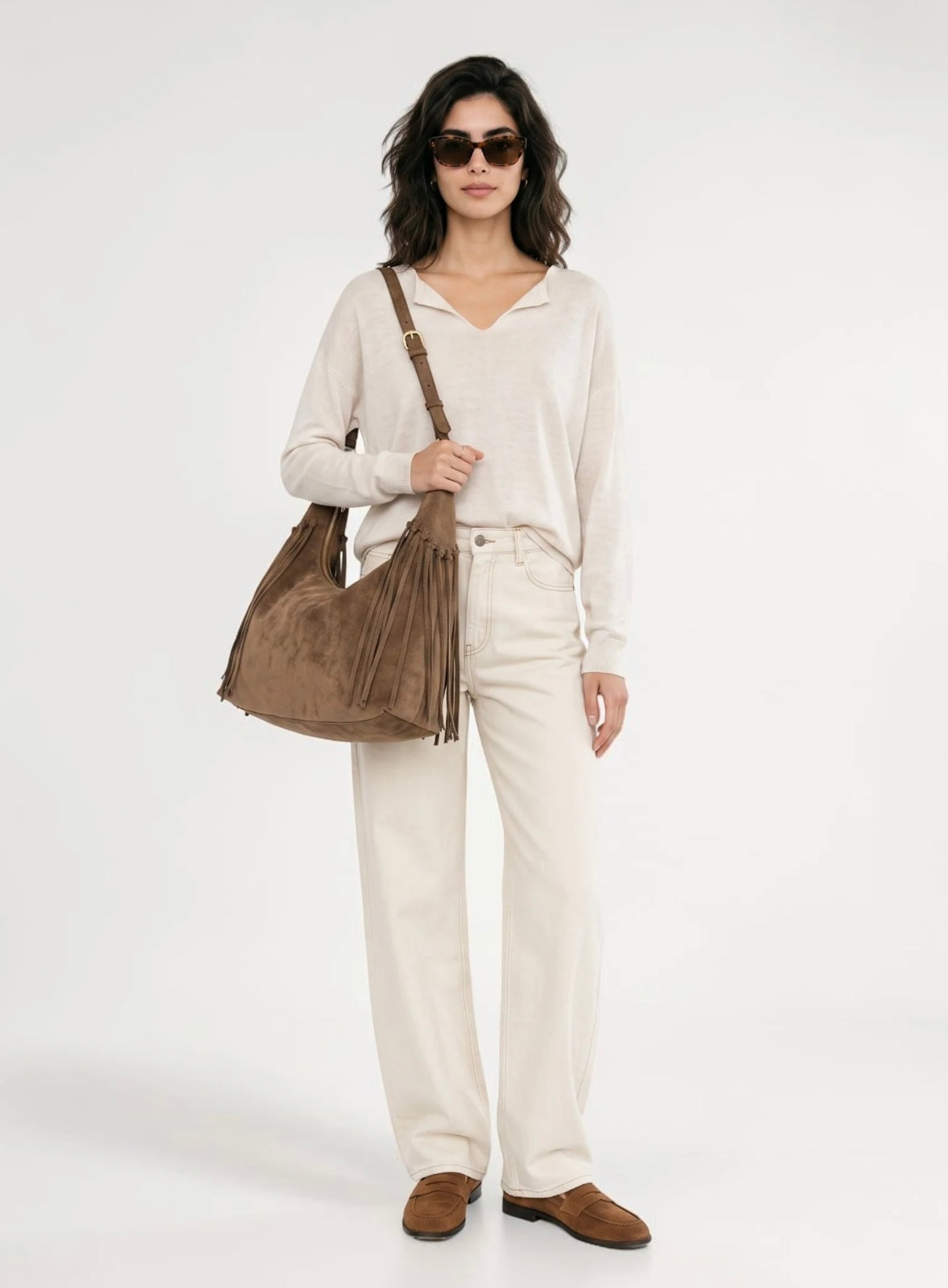 Skyla Jackie Hobo Fringe Bag