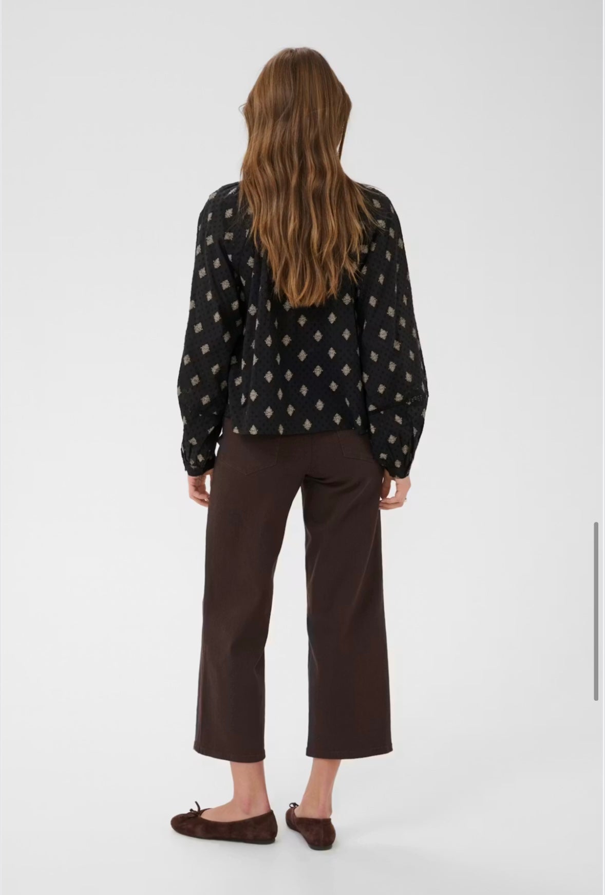 Kaffe KAwila Shirt Black Gray Vintage