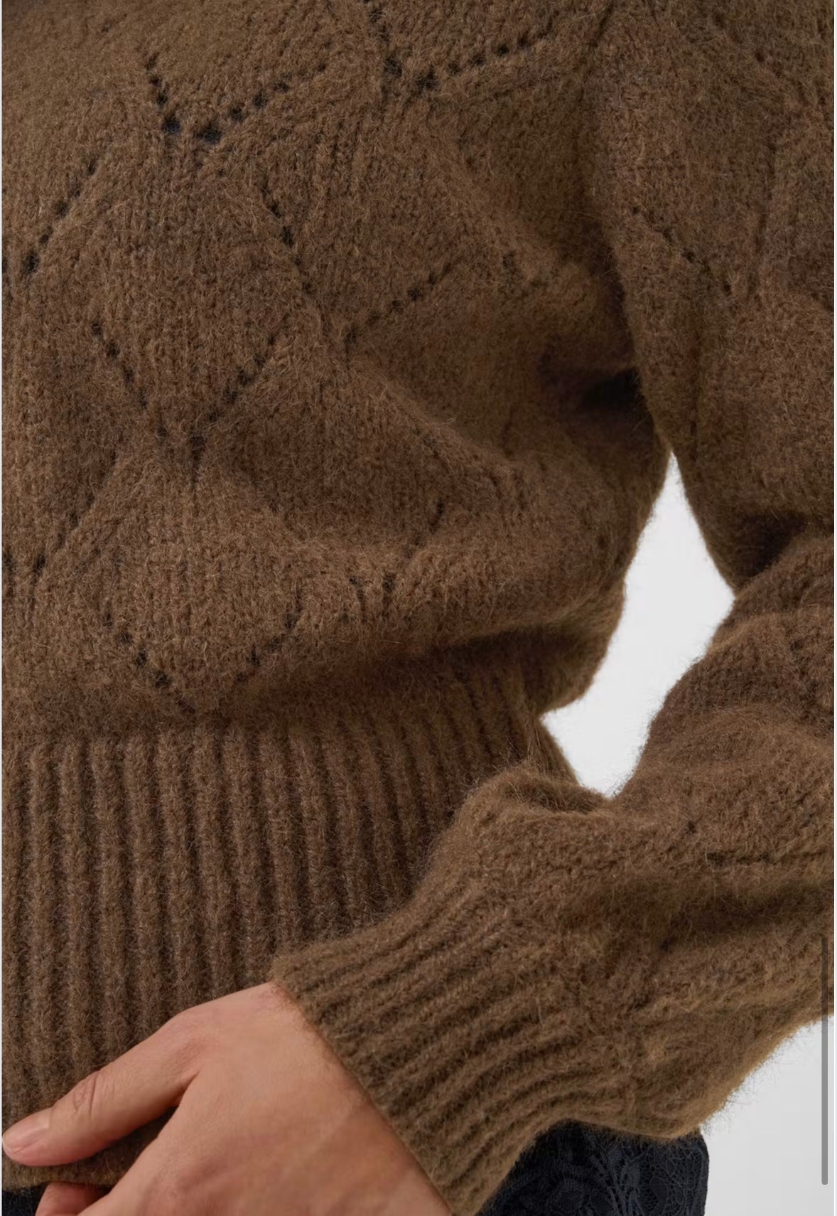 Saint Tropez TabbathaSZ Pullover Dark Earth Melange Brown