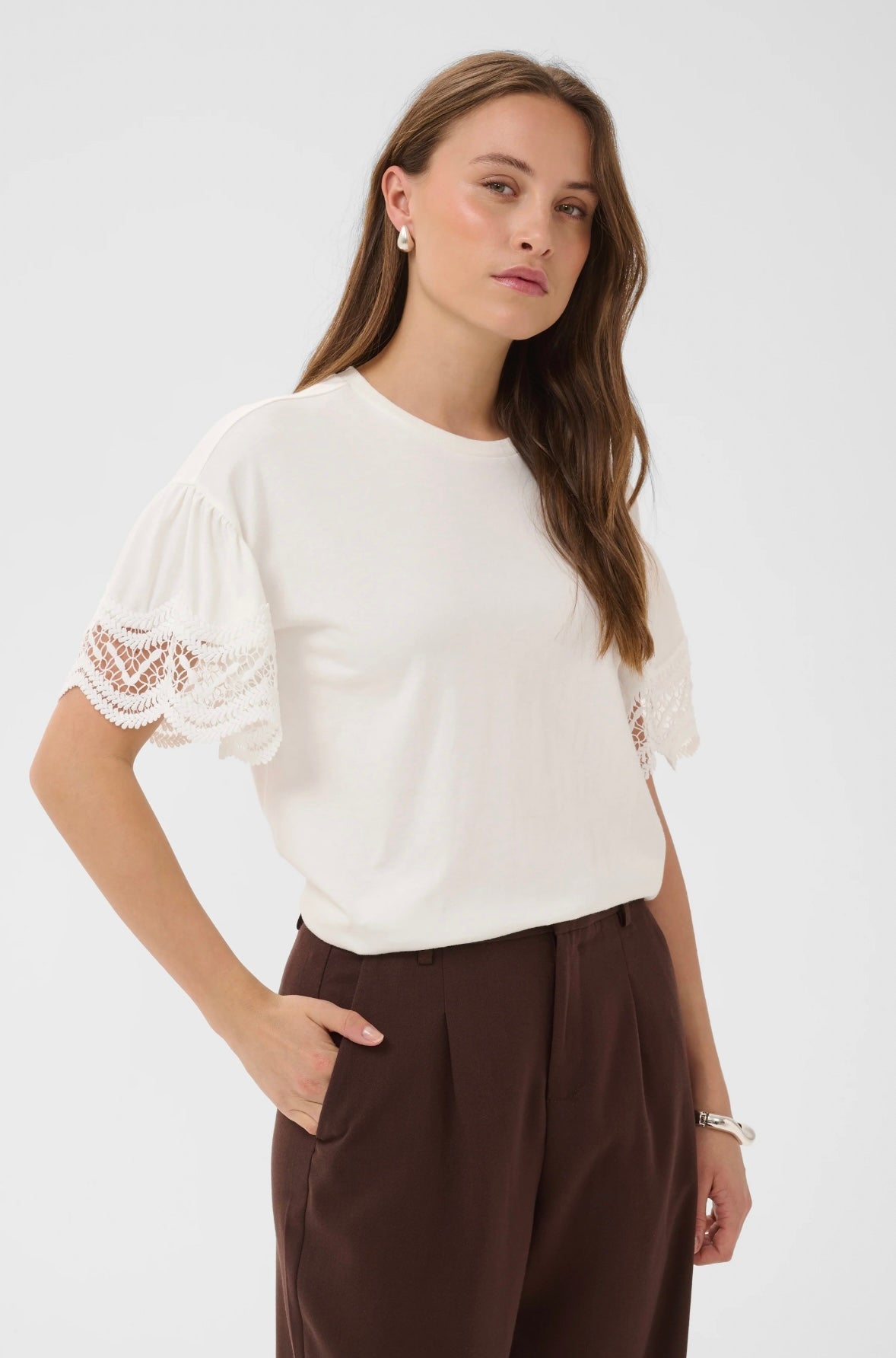 Kaffe KAhermia T-Shirt Chalk