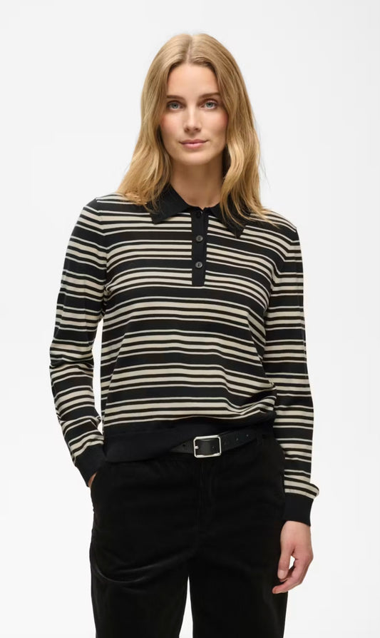 Part Two ChannanPW Pullover Black Stripe