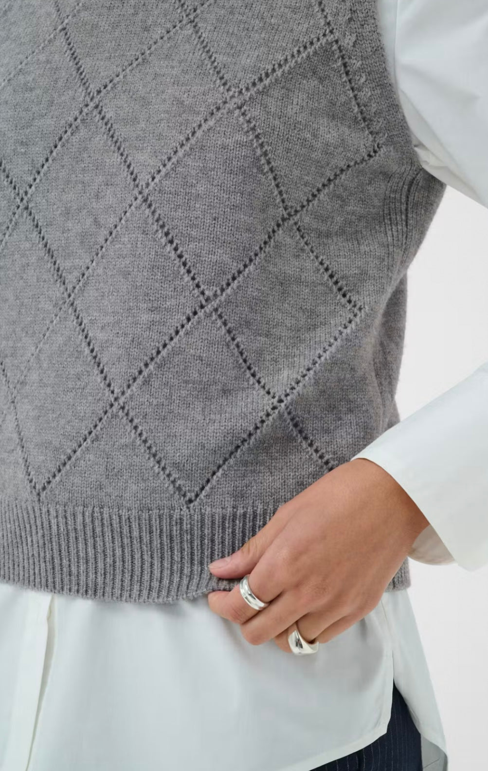 Saint Tropez TheresaSZ Vest Mist Grey Melange
