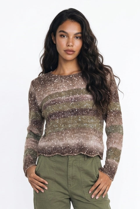 Sage the Label Shannon Ombre Sweater Taupe Multi