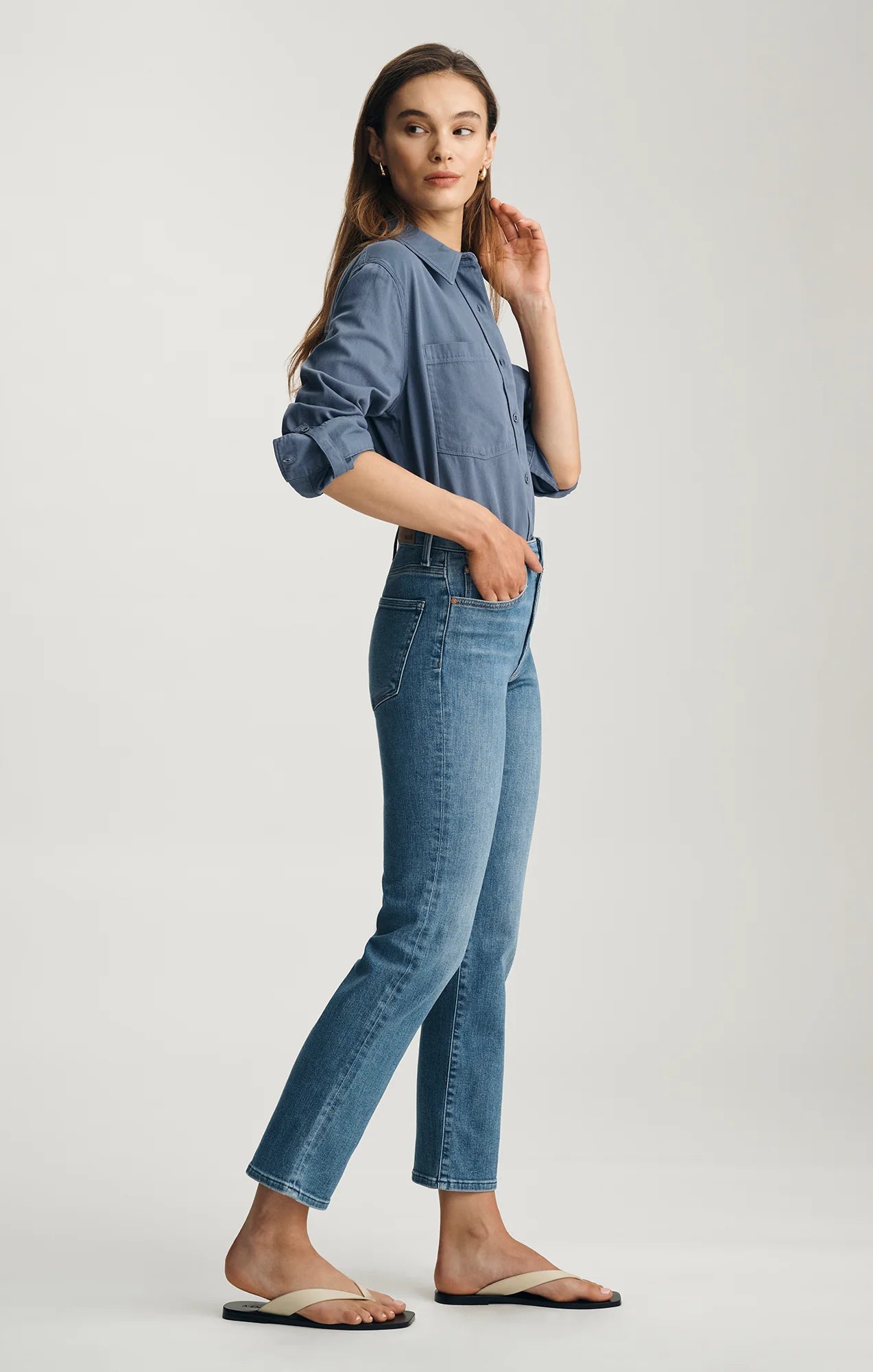 Mavi Kendra Mid Brushed Flex Blue