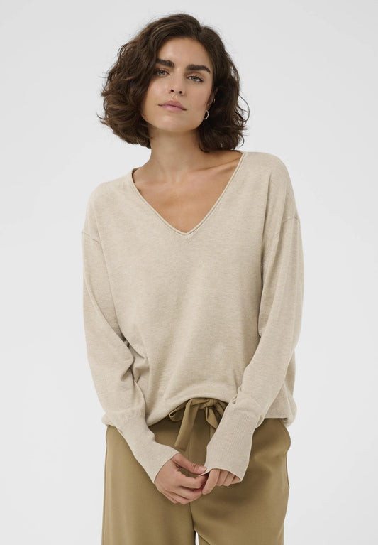 Kaffe KAlizza Mai Pullover Sweater Feather Grey Melange