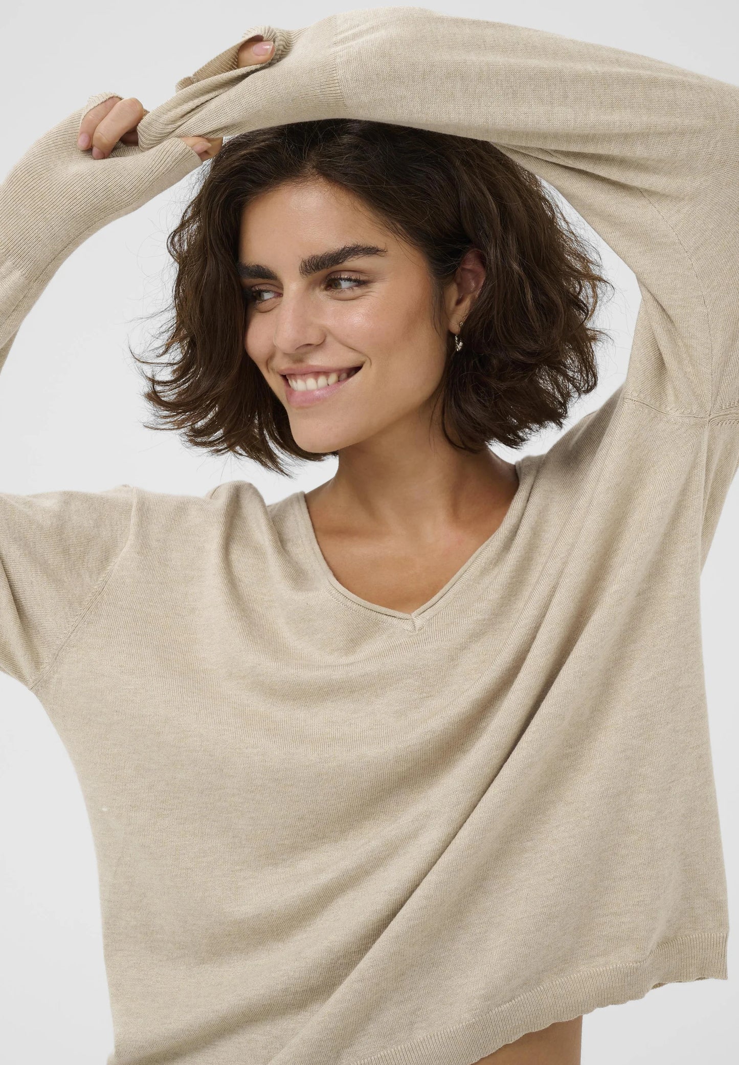 Kaffe KAlizza Mai Pullover Sweater Feather Grey Melange