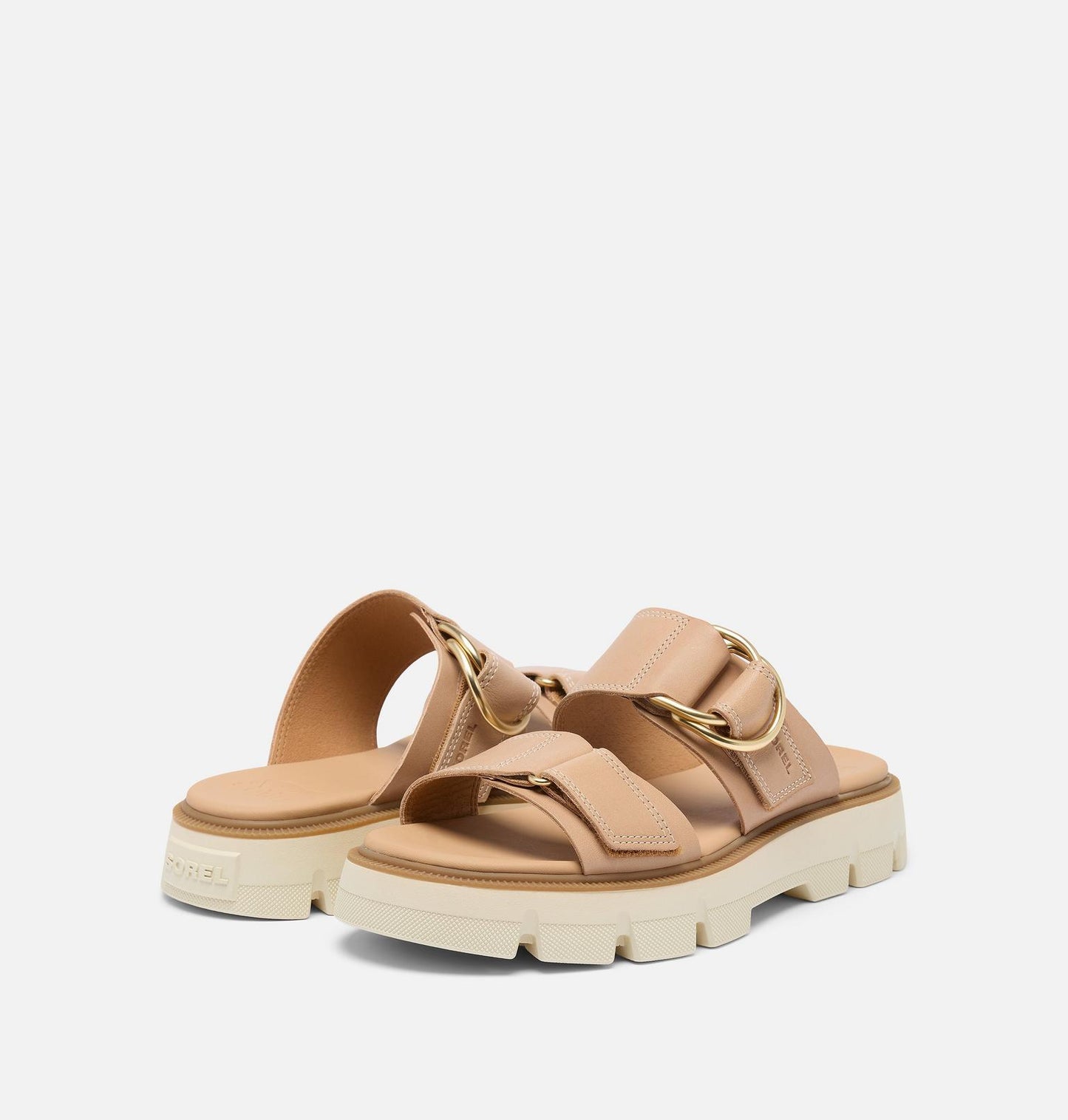 Sorel Rein CB Slide Sandal Honest Beige, Bleached Ceramic