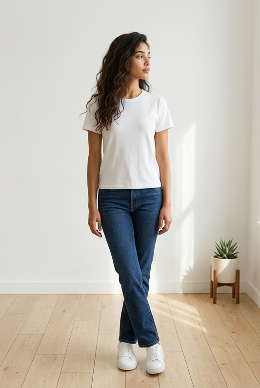 Kuwalla Boyfriend Cotton Tee White