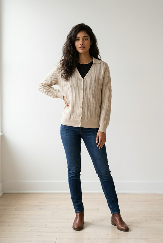 Kuwalla Blaze Texture Cardigan