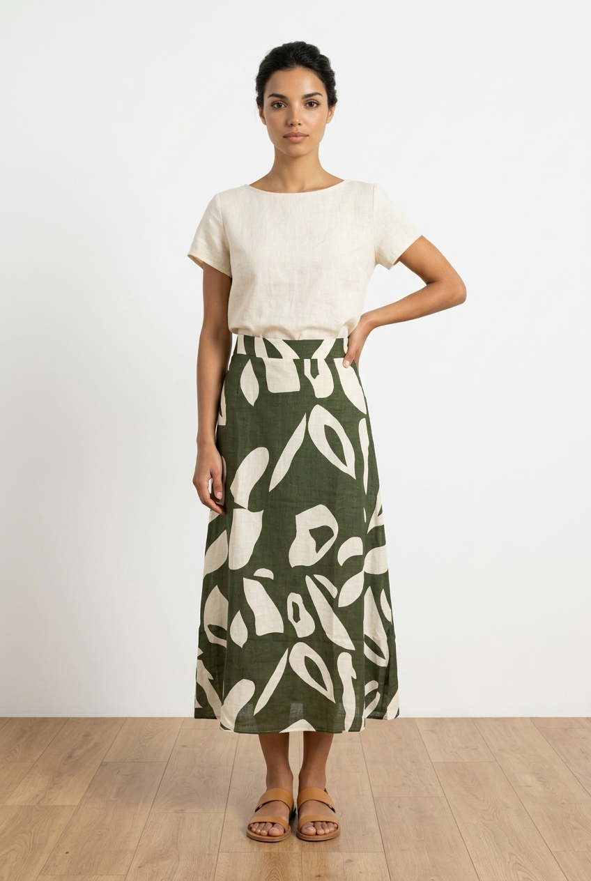 Pink Martini Rosa Skirt Green