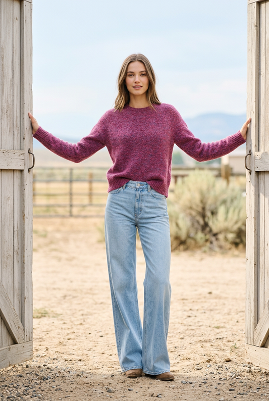 Wild Pony Sweater Fuchsia