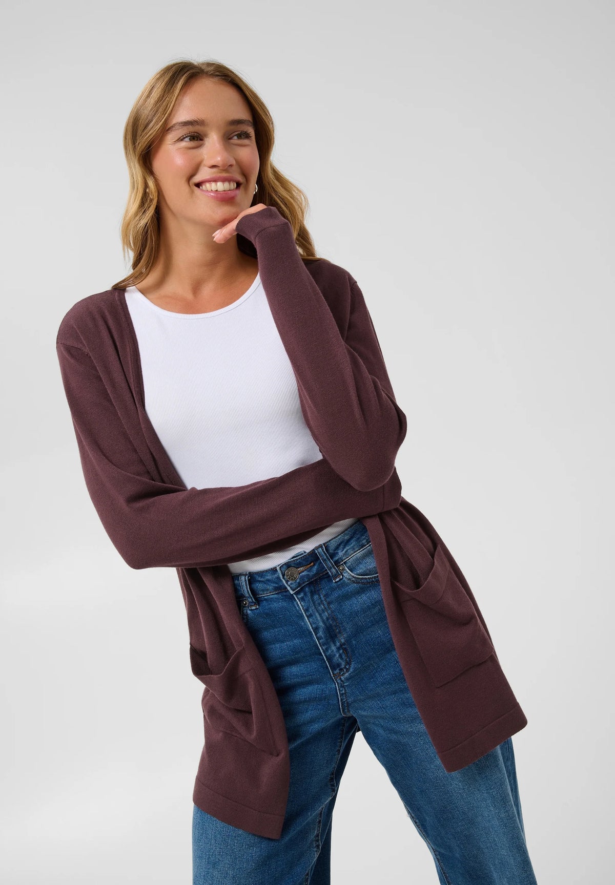 Kaffe KAlizza Long Cardigan Fudge