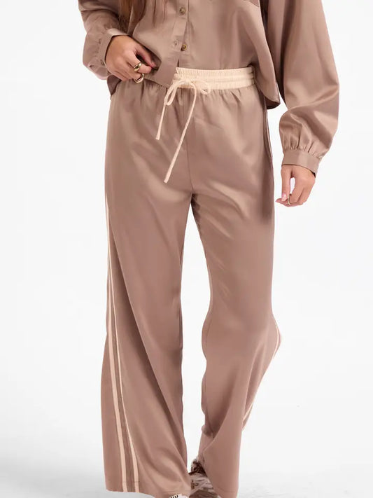 Sage the Label Delaney Track Pants Taupe Cream