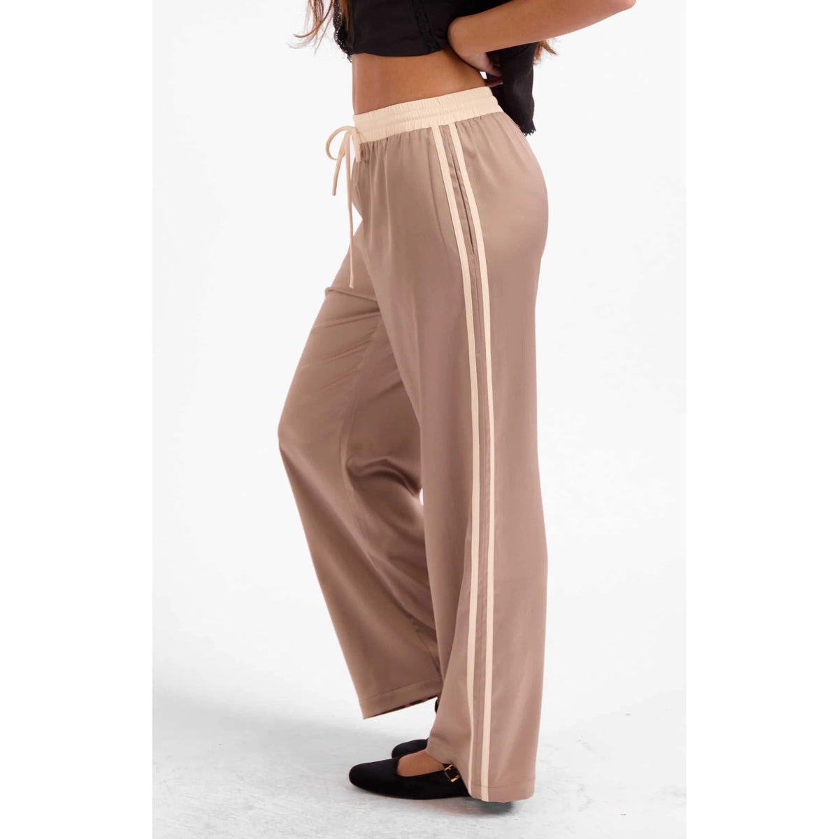 Sage the Label Delaney Track Pants Taupe Cream