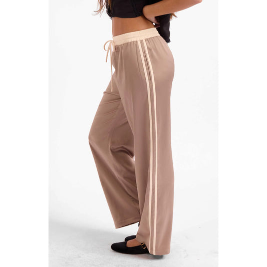 Sage the Label Delaney Track Pants Taupe Cream