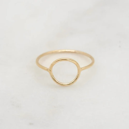 Petite Gold Sun Ring