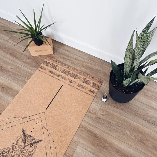 Scoria Cork Yoga Mat 4.5mm Owl
