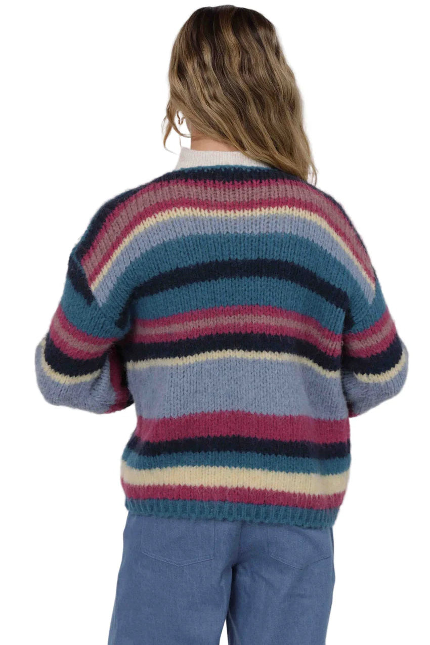 Sage the Label Be Present Stripe Cardigan Multi