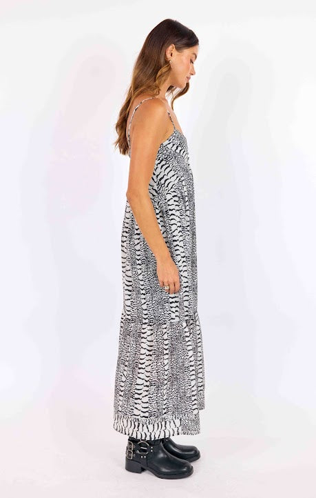 Sage The Label Urban Jungle Maxi Dress Black Multi
