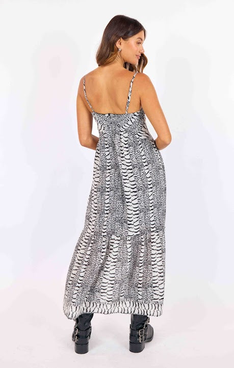 Sage The Label Urban Jungle Maxi Dress Black Multi