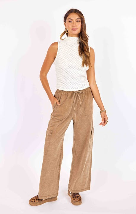 Sage The Label Highline Pull On Pant Taupe