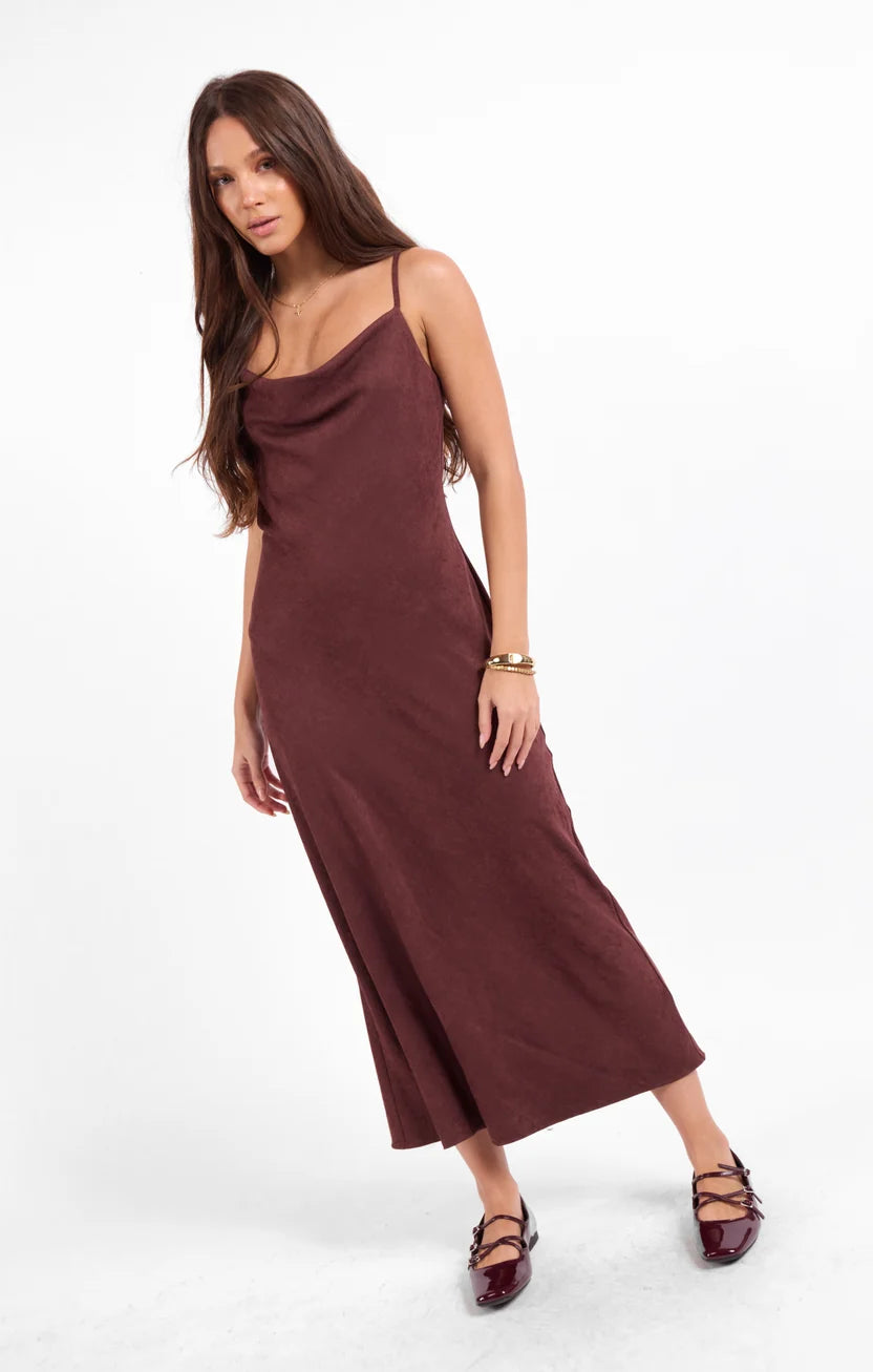 Sage the Label Rhea Slip Dress Eggplant