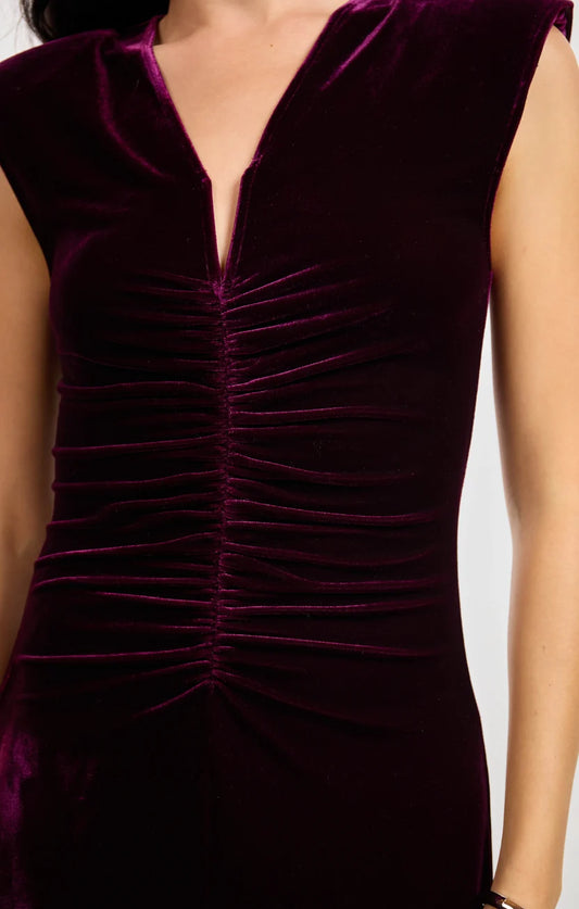 Sage the Label Femme Fatale Midi Dress Eggplant