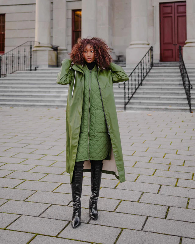 Mernini The Petite Raincoat Chive Green