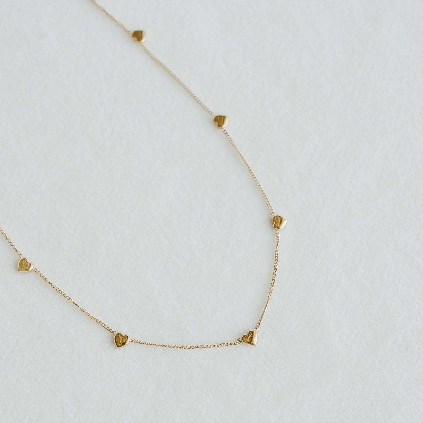 Petite Gold Heartline Necklace