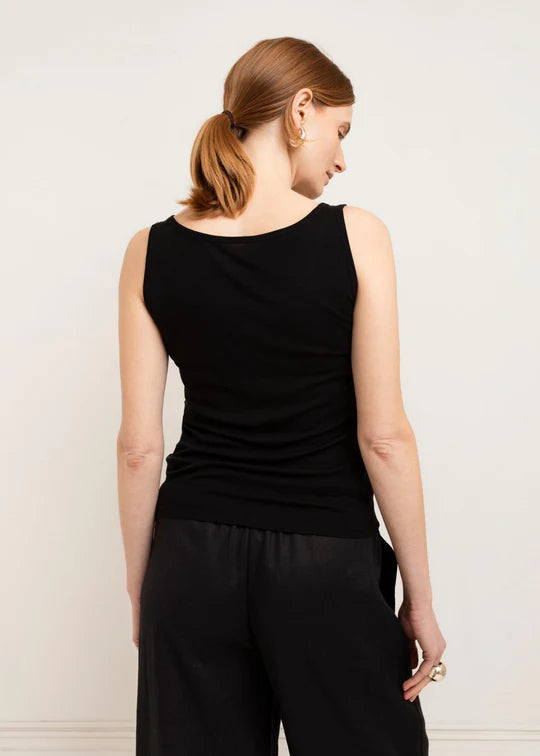 Paper Label Sana Sheer Tank Black