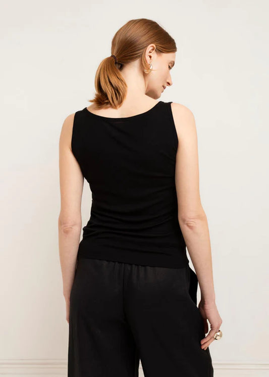 Paper Label Sana Sheer Tank Black