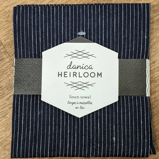 Danica Dish Towel Linen Heirloom Midnight