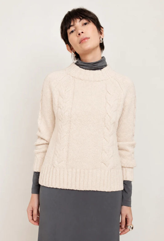 Paper Label Hana Cable Sweater Cream