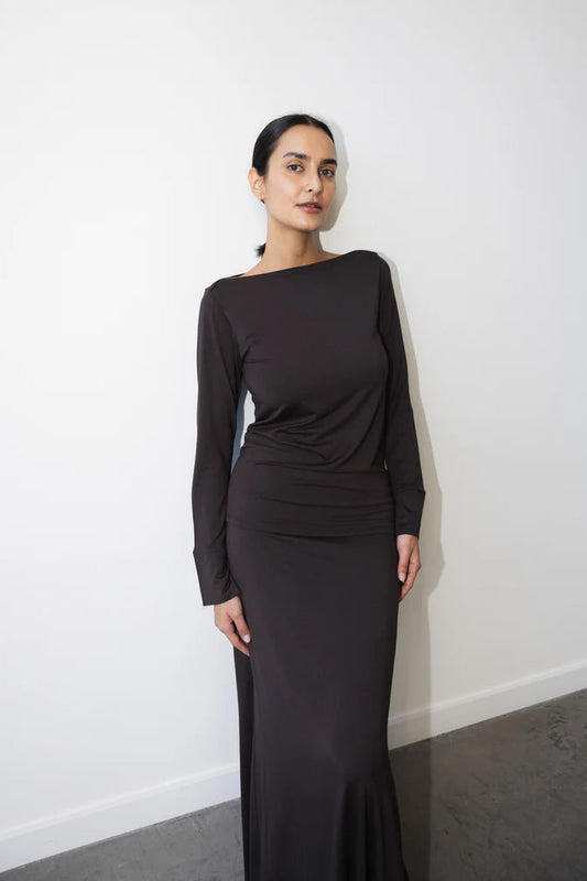 Paper Label Dahlia Long Sleeve Black