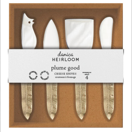 Danica Cheese Knives Set/4 Plume Gold