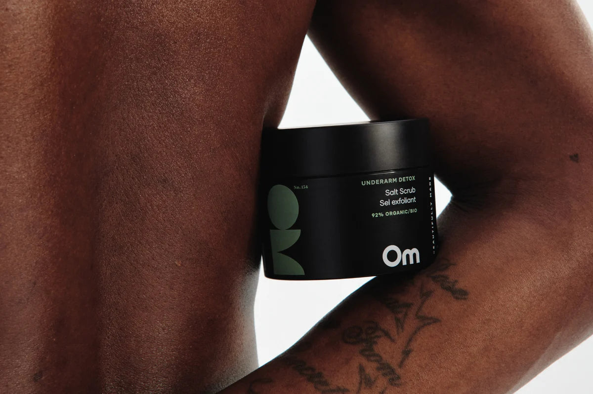 Om Organics Skincare Underarm Detox Salt Scrub - Full Size 110 g
