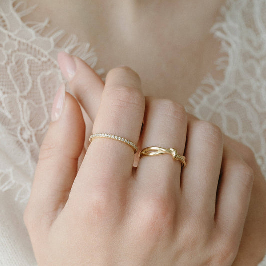 Petite Gold Everly Knot Ring 5
