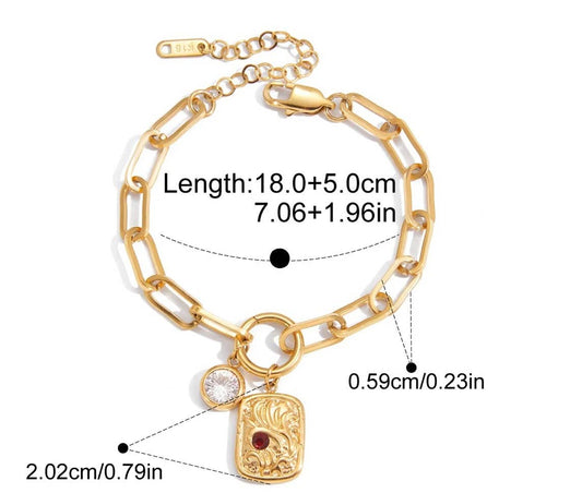 HoopLa - Tempest Heart Charm Bracelet