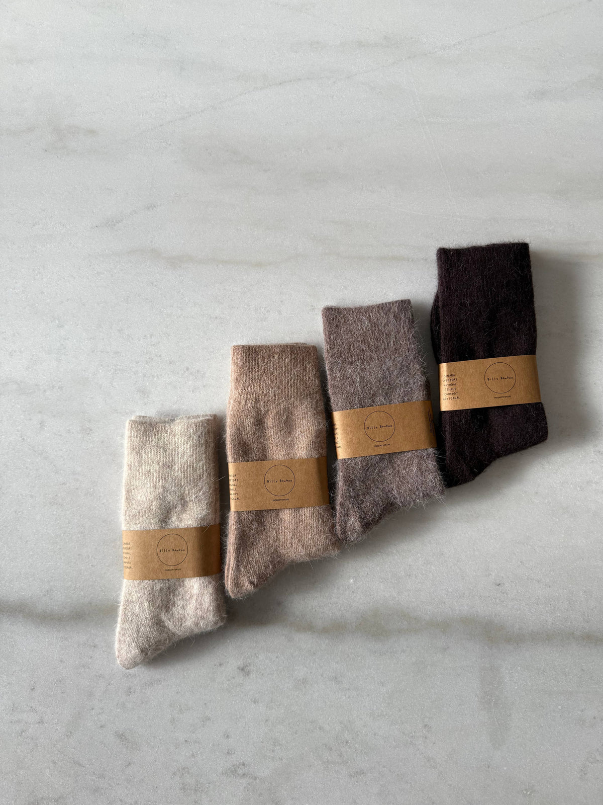 Billy Bamboo - Fluffy Angora Socks Red Coral