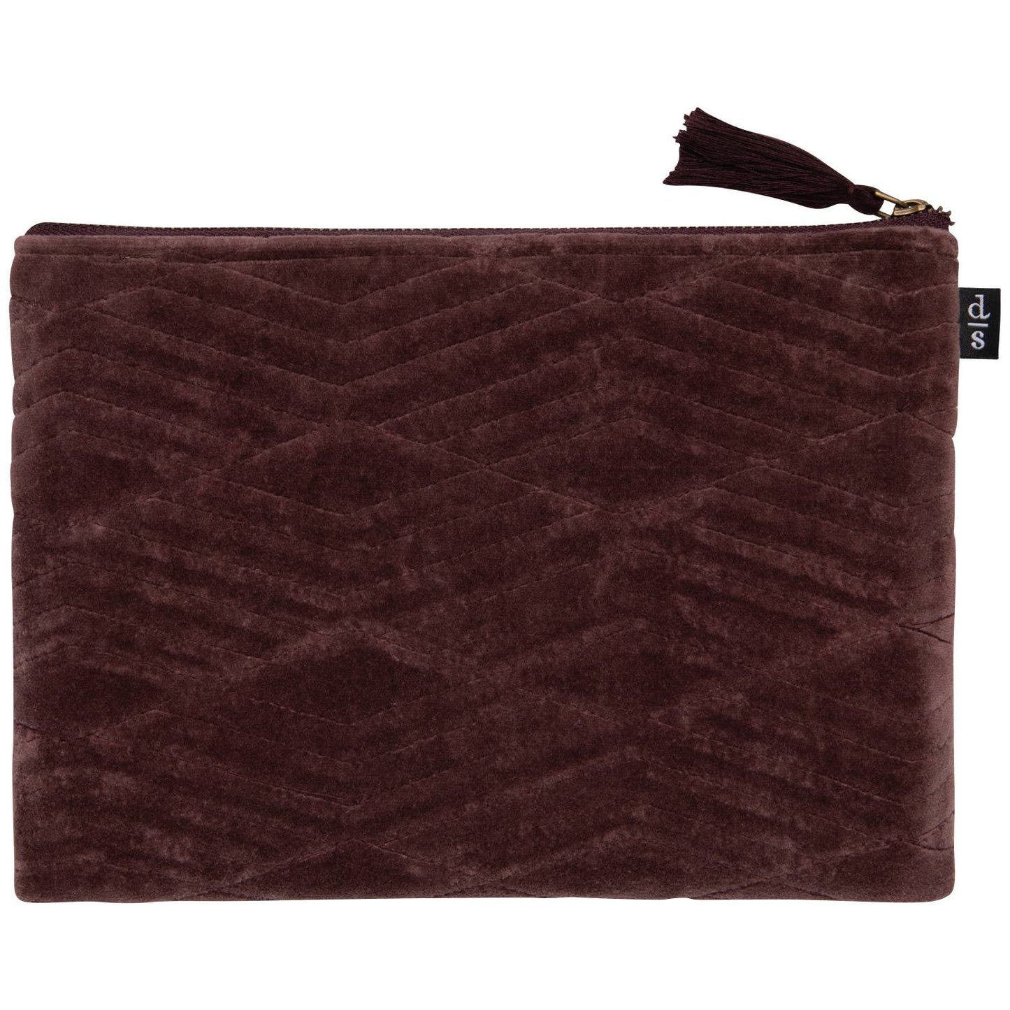 Danica Brands - Fig Quilted Velvet Flat Pouch