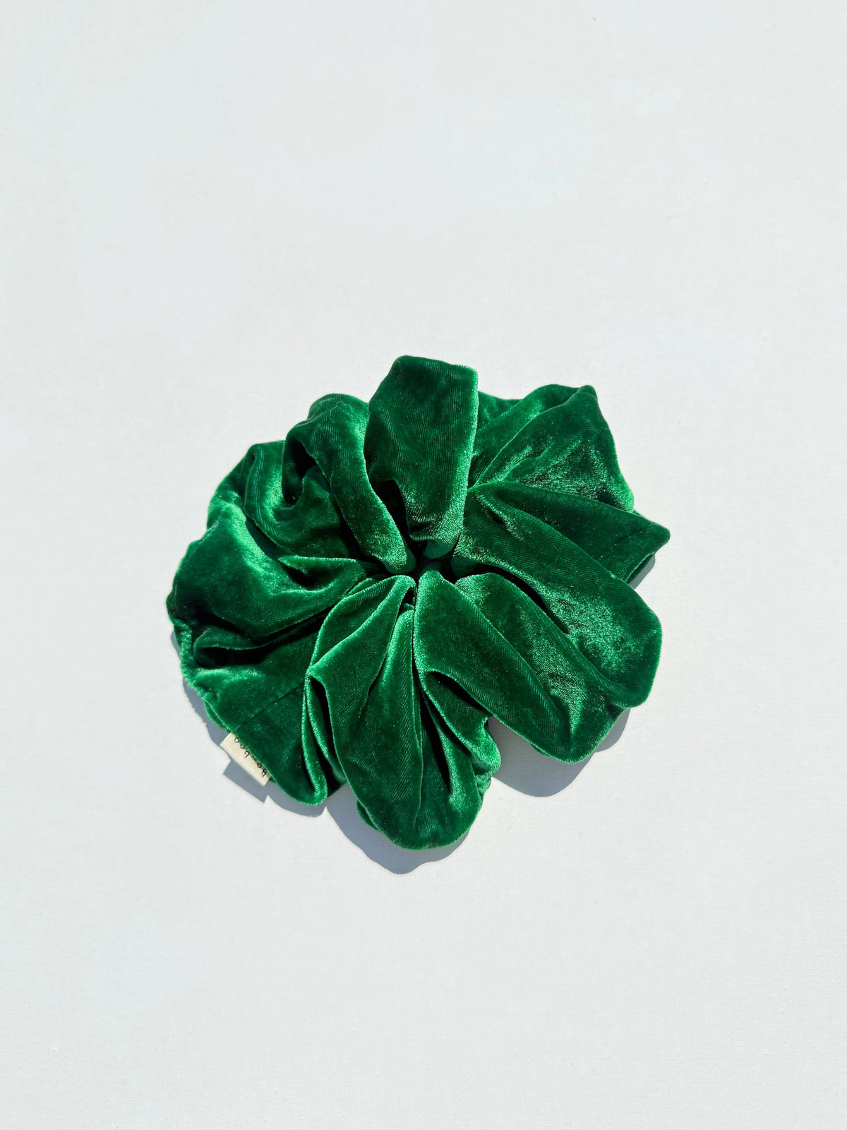 Billy Bamboo - Silk Velvet Large Scrunchie Emerald