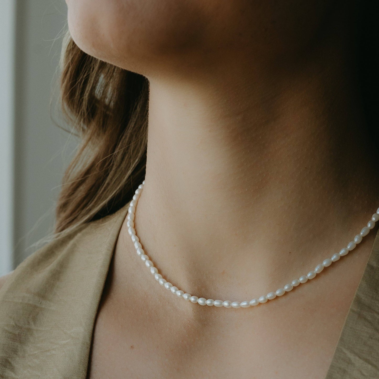 Petite Gold Mini Pearls Necklace