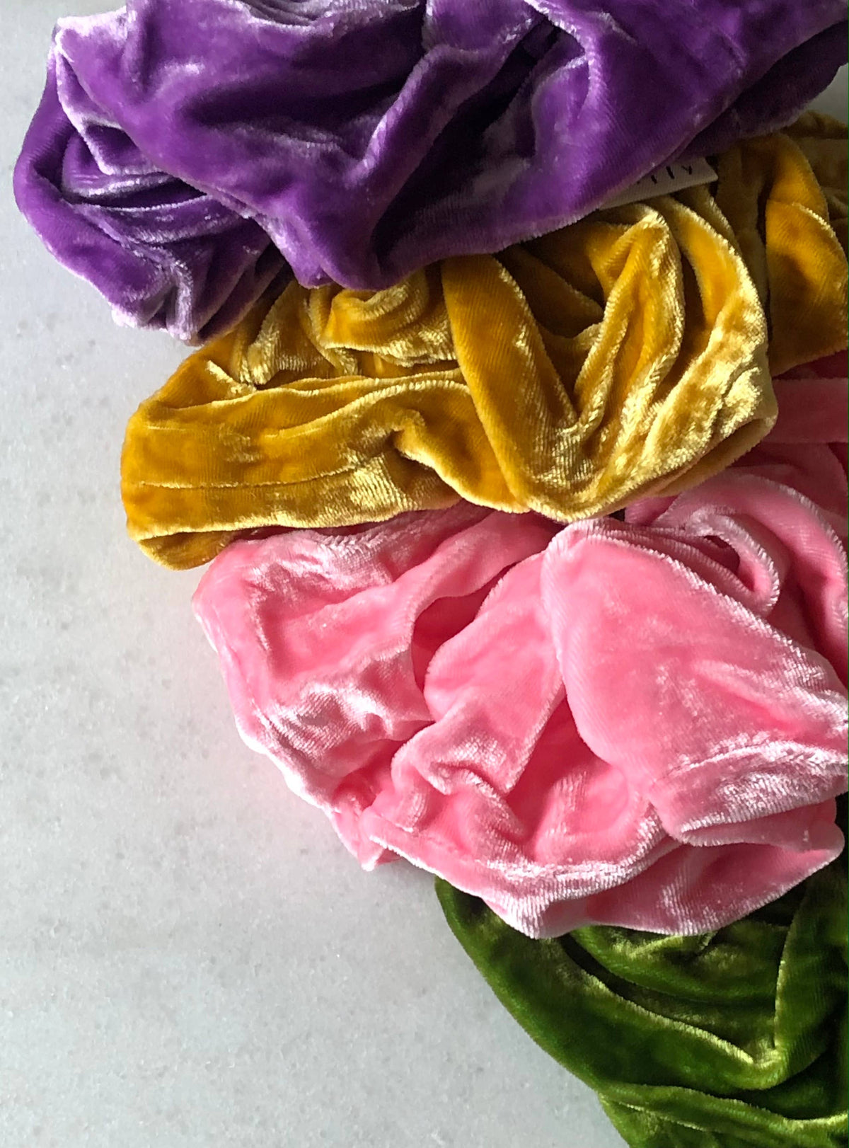 Billy Bamboo - Silk Velvet Large Scrunchie Rose Quartz