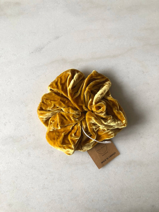 Billy Bamboo Silk Velvet Scrunchie - Gold