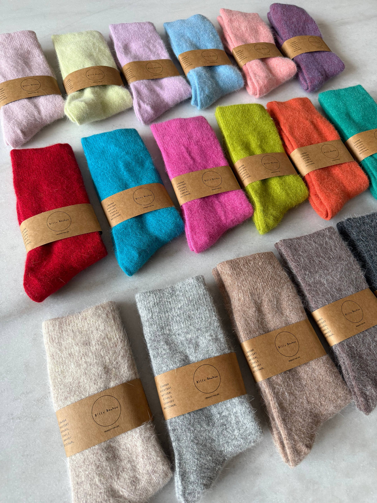 Billy Bamboo - Fluffy Angora Socks Turquoise