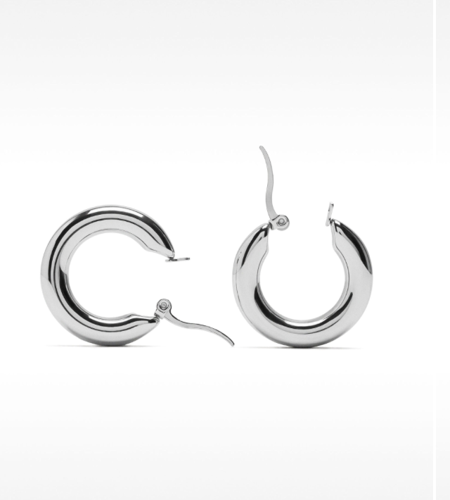 HoopLa -  Porto Hoop- Chunky Classic Hoop Earrings : Yellow Gold / 30mm