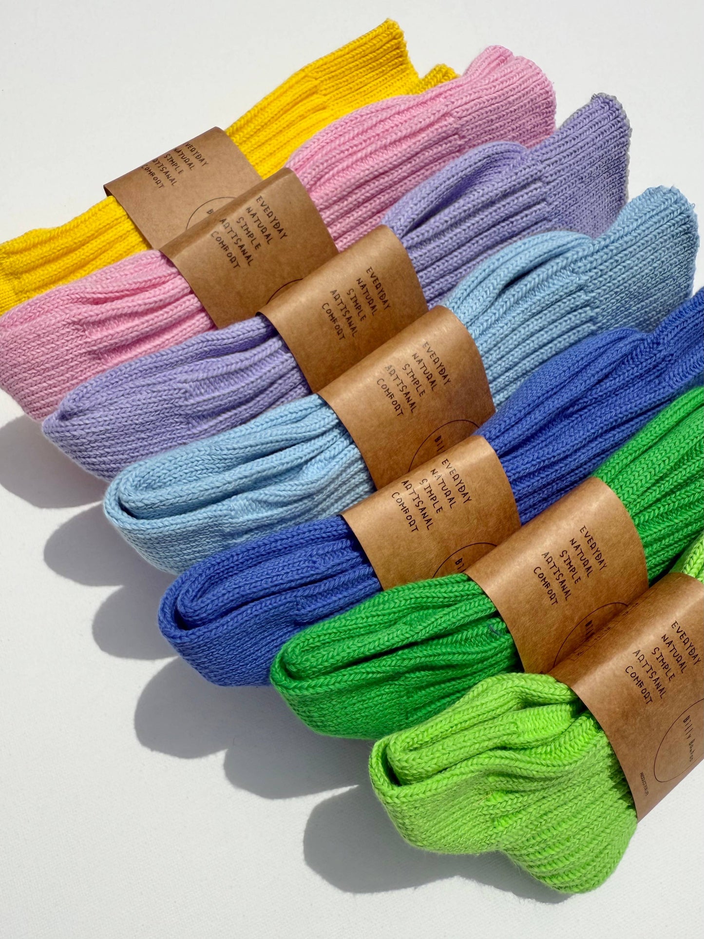 Billy Bamboo Ribbed Cotton Socks - Crystal bright: Sky ☁️